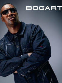 Man wearing black sunglasses and denim jacket
